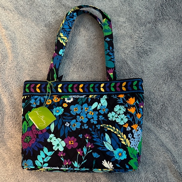 Floral Blue and Green Vera Bradley Bag - Picture 1 of 3